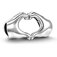 GW Amor Corazón Plata de Ley 925 cuenta para pulsera Europea Fit pulseras-collar-mejor regalo para madre-hija-novia…
